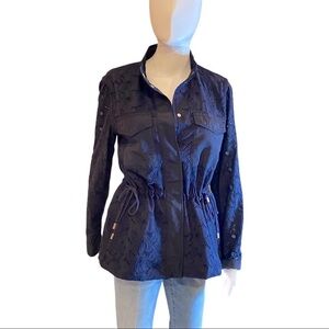 Gap navy blue eyelet utility jacket size small